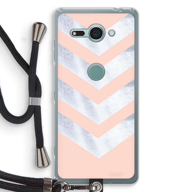 Marmeren pijlen: Sony Xperia XZ2 Compact Transparant Hoesje met koord