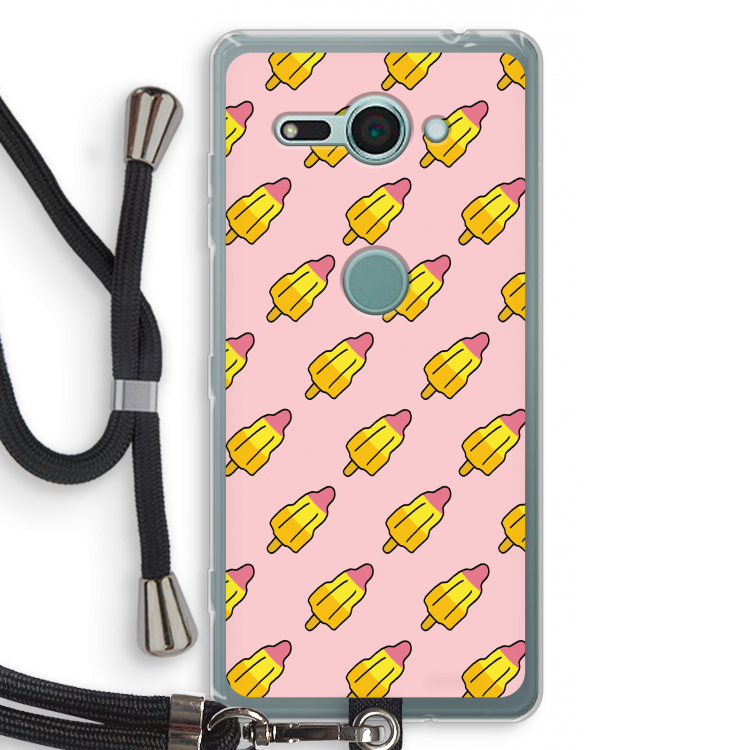 Waterijsjes: Sony Xperia XZ2 Compact Transparant Hoesje met koord