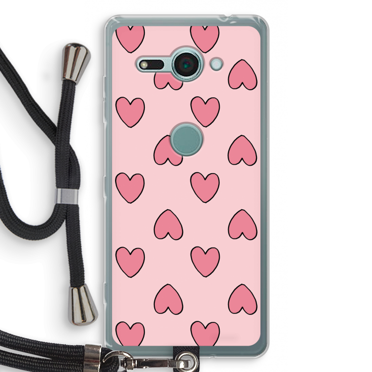 Ondersteboven verliefd: Sony Xperia XZ2 Compact Transparant Hoesje met koord