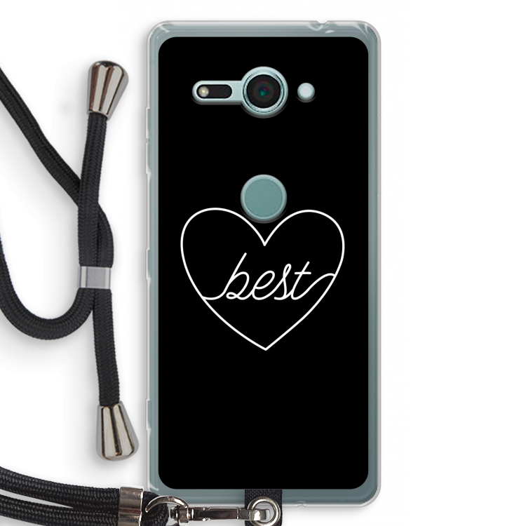 Best heart black: Sony Xperia XZ2 Compact Transparant Hoesje met koord
