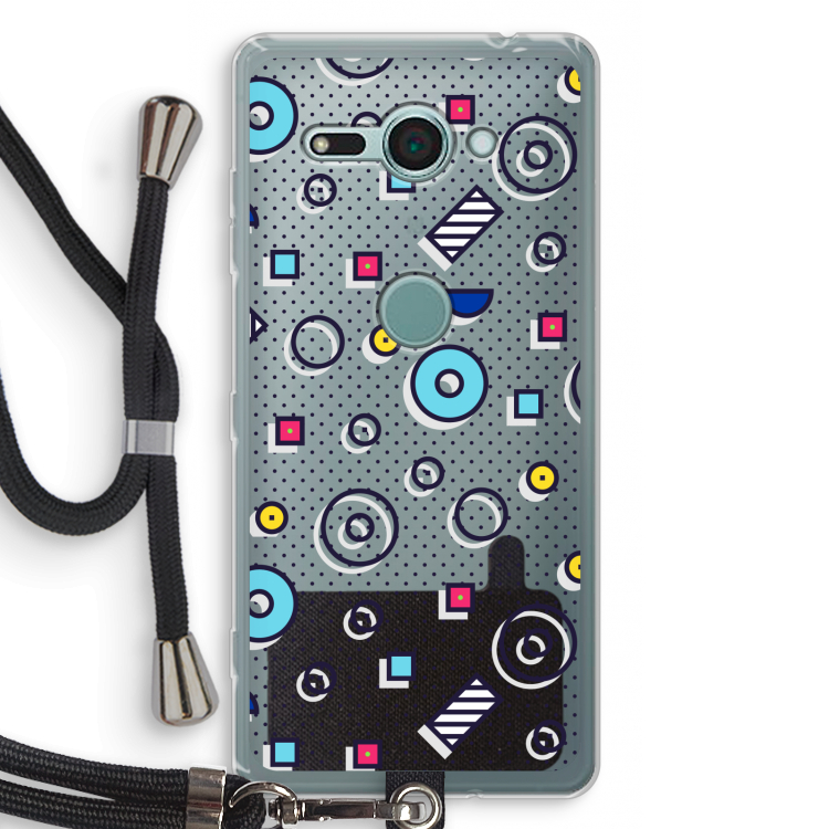 8-bit N°9: Sony Xperia XZ2 Compact Transparant Hoesje met koord