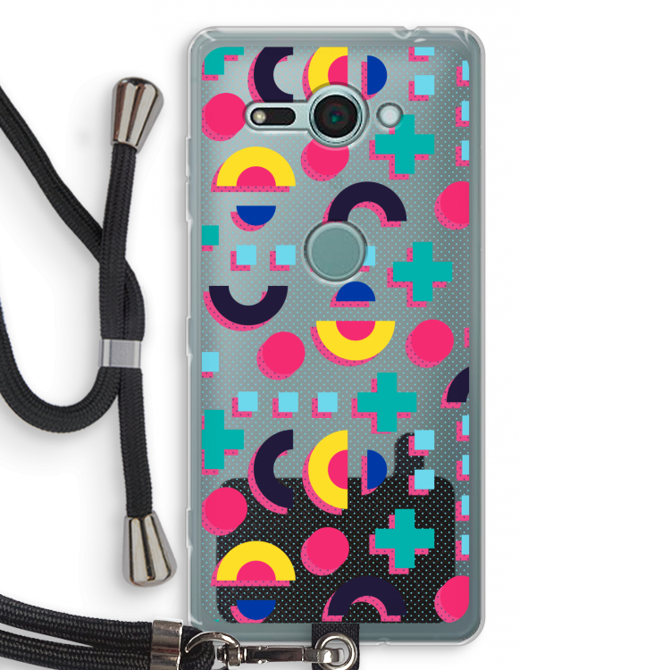 8-bit N°2: Sony Xperia XZ2 Compact Transparant Hoesje met koord