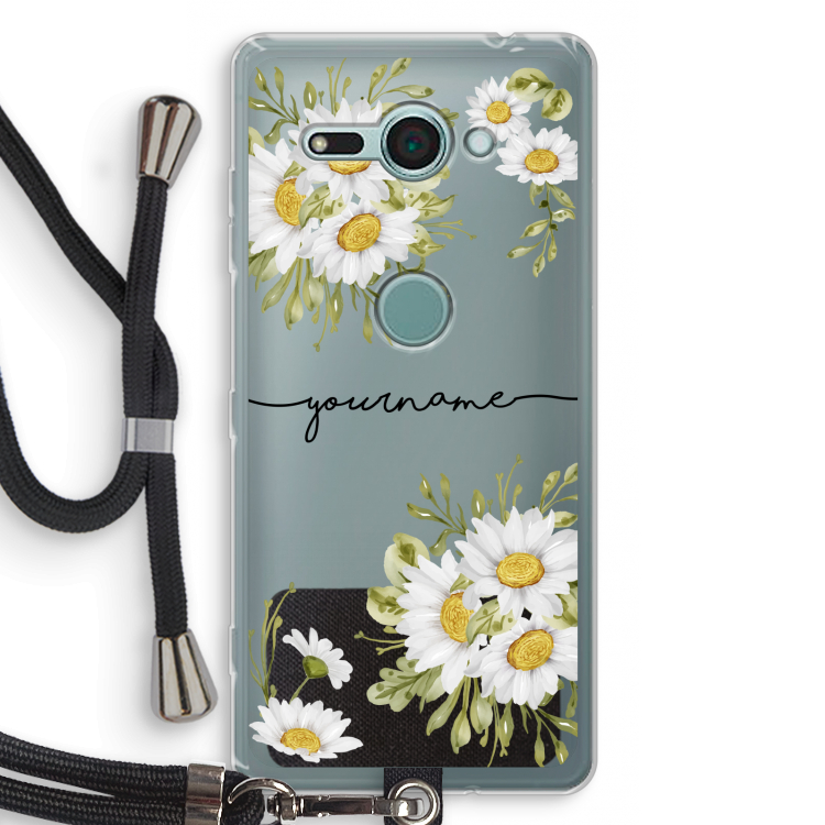 Daisies: Sony Xperia XZ2 Compact Transparant Hoesje met koord