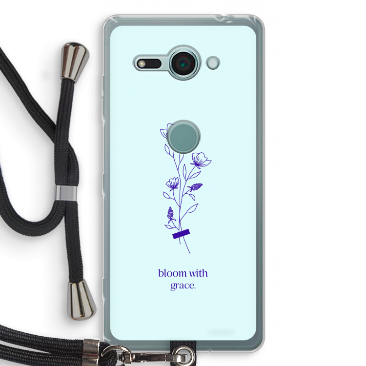 Bloom with grace: Sony Xperia XZ2 Compact Transparant Hoesje met koord