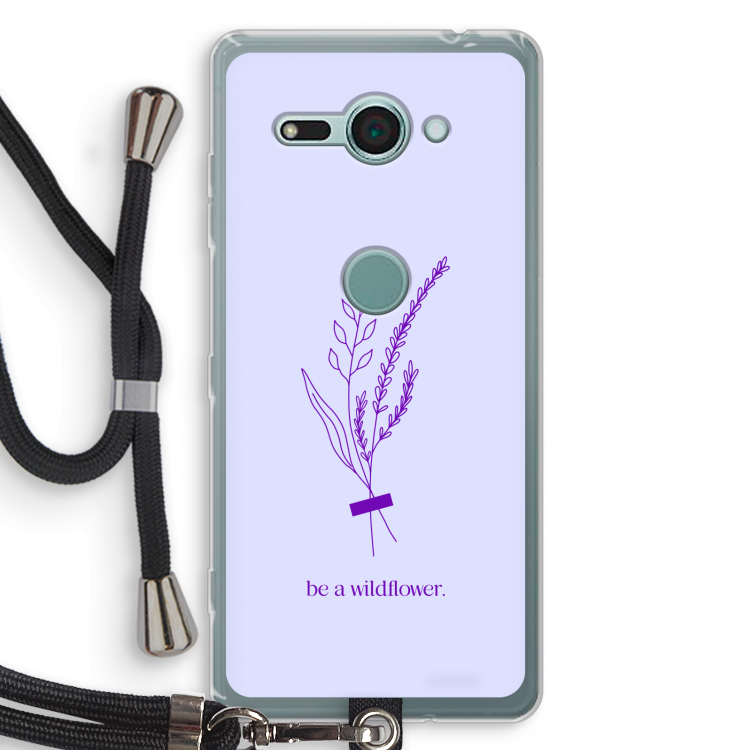 Be a wildflower: Sony Xperia XZ2 Compact Transparant Hoesje met koord