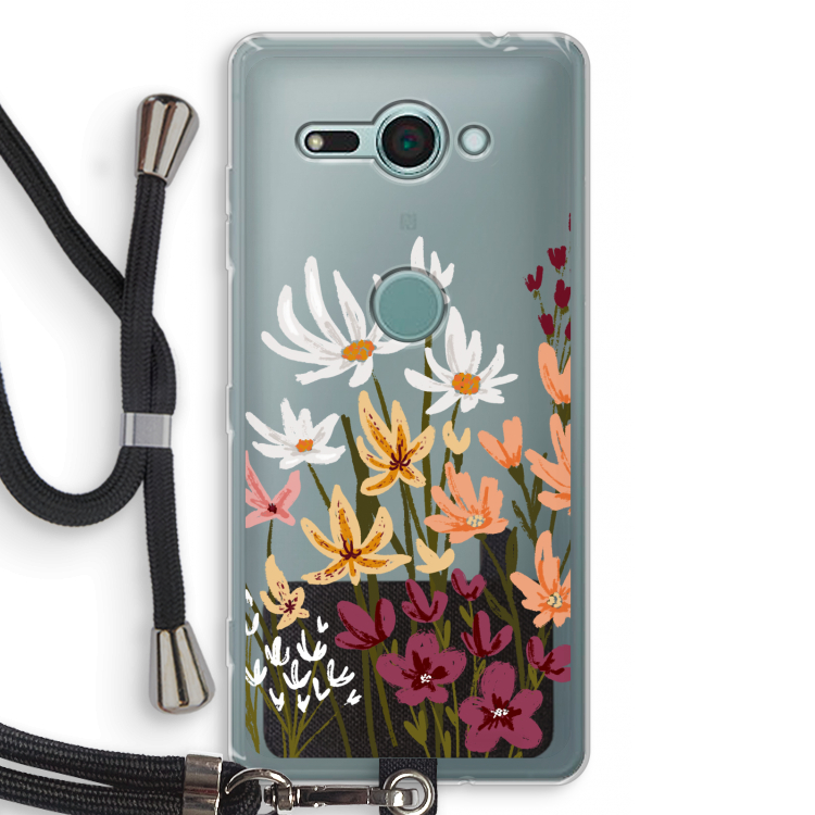 Painted wildflowers: Sony Xperia XZ2 Compact Transparant Hoesje met koord