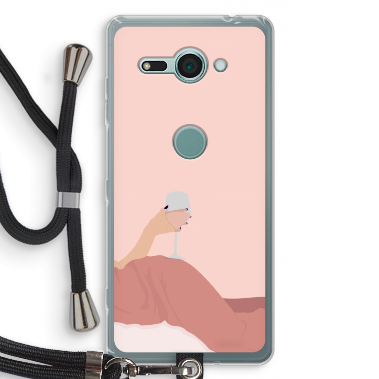 Wine: Sony Xperia XZ2 Compact Transparant Hoesje met koord