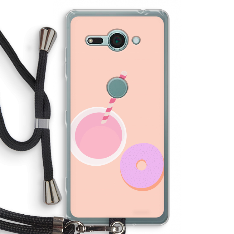 Donut: Sony Xperia XZ2 Compact Transparant Hoesje met koord