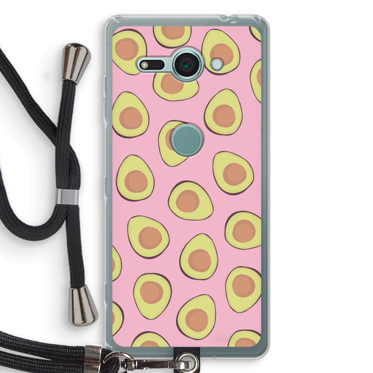 Dancing avocados: Sony Xperia XZ2 Compact Transparant Hoesje met koord