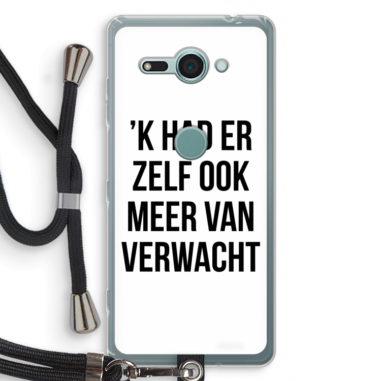 Meer verwacht: Sony Xperia XZ2 Compact Transparant Hoesje met koord