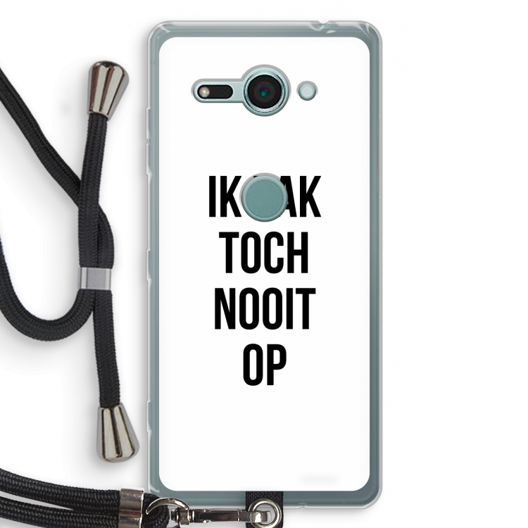 Ik pak nooit op: Sony Xperia XZ2 Compact Transparant Hoesje met koord
