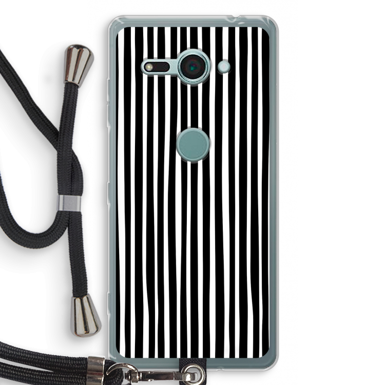 Stripes: Sony Xperia XZ2 Compact Transparant Hoesje met koord