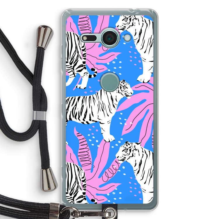 Tijger: Sony Xperia XZ2 Compact Transparant Hoesje met koord