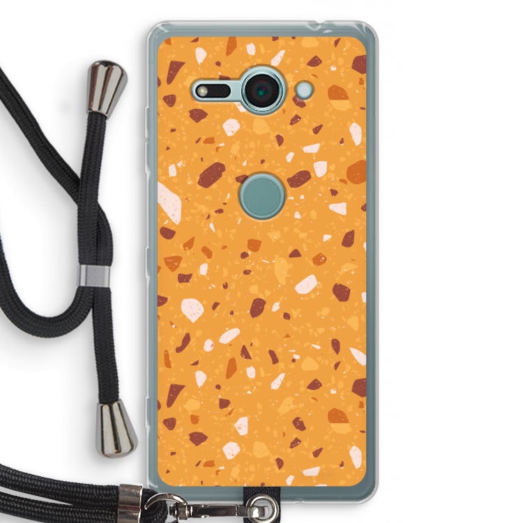 Terrazzo N°24: Sony Xperia XZ2 Compact Transparant Hoesje met koord