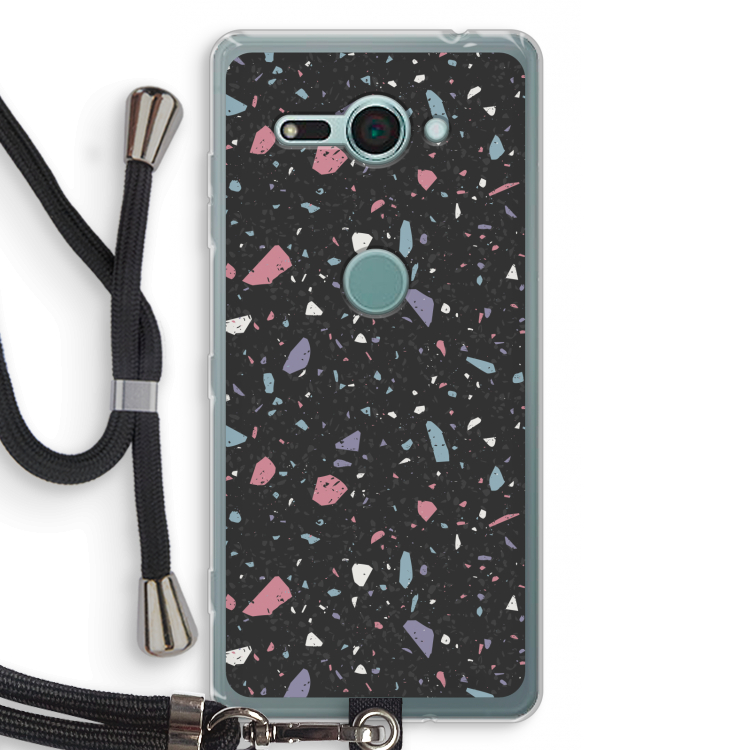 Terrazzo N°16: Sony Xperia XZ2 Compact Transparant Hoesje met koord