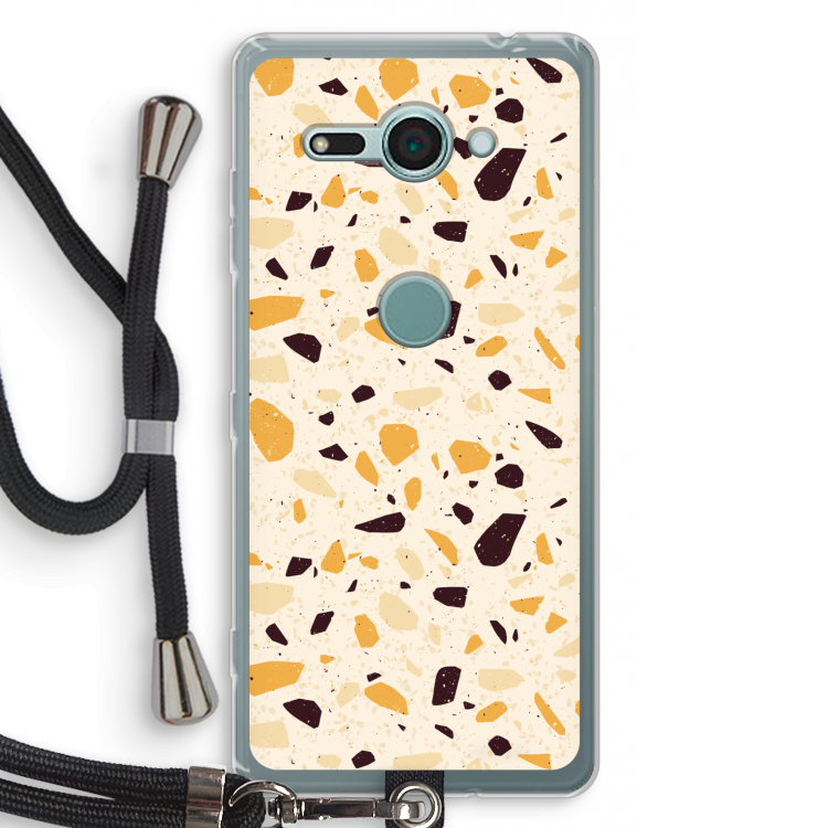 Terrazzo N°13: Sony Xperia XZ2 Compact Transparant Hoesje met koord