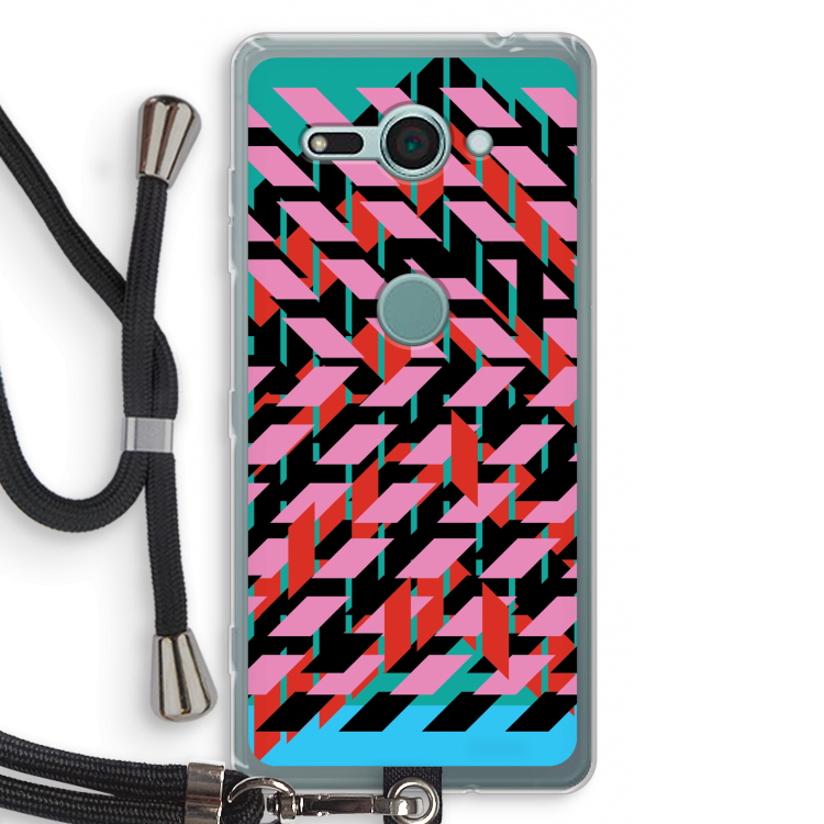 Skew Blush 2: Sony Xperia XZ2 Compact Transparant Hoesje met koord