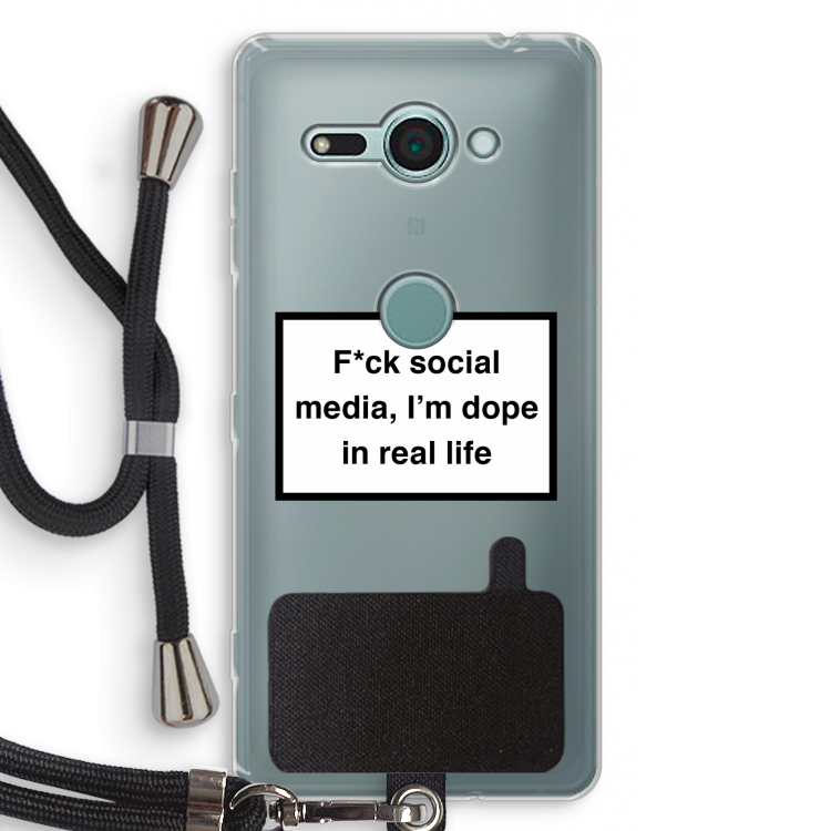 I'm dope: Sony Xperia XZ2 Compact Transparant Hoesje met koord