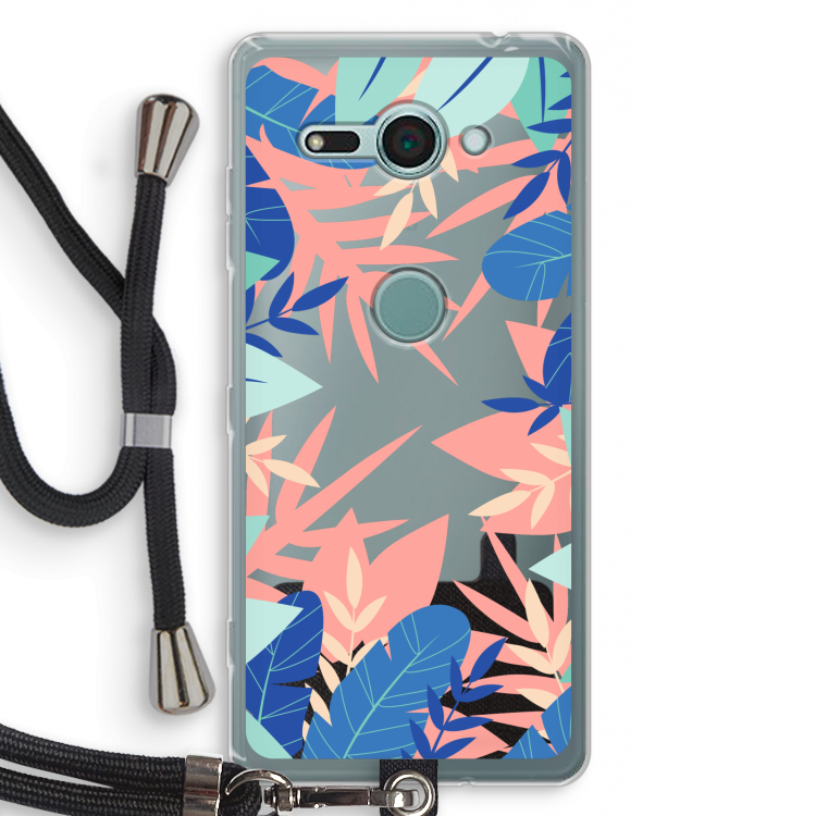 Tropisch: Sony Xperia XZ2 Compact Transparant Hoesje met koord