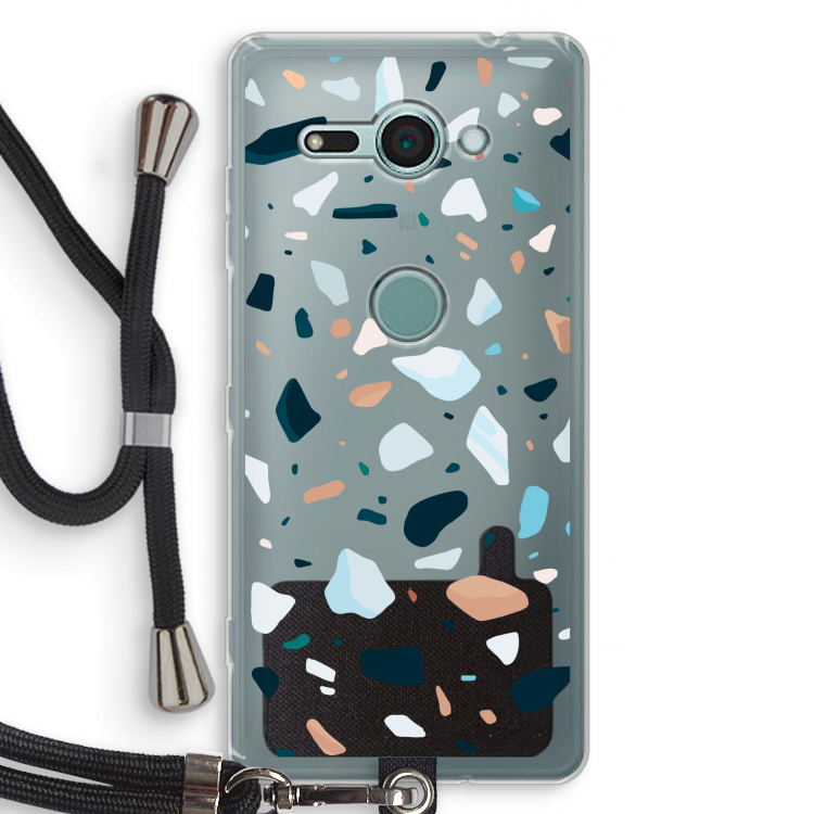 Terrazzo N°13: Sony Xperia XZ2 Compact Transparant Hoesje met koord