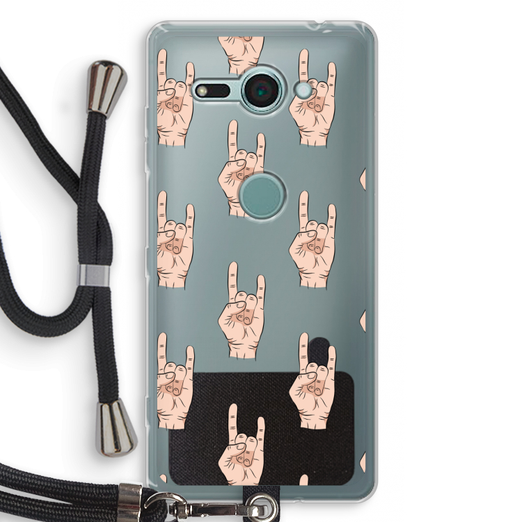 Rock: Sony Xperia XZ2 Compact Transparant Hoesje met koord