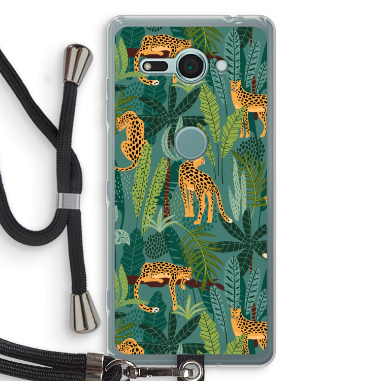 Luipaard 2: Sony Xperia XZ2 Compact Transparant Hoesje met koord