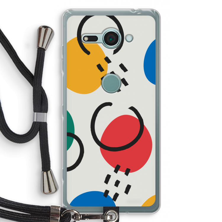 Illustratieve pop 3: Sony Xperia XZ2 Compact Transparant Hoesje met koord