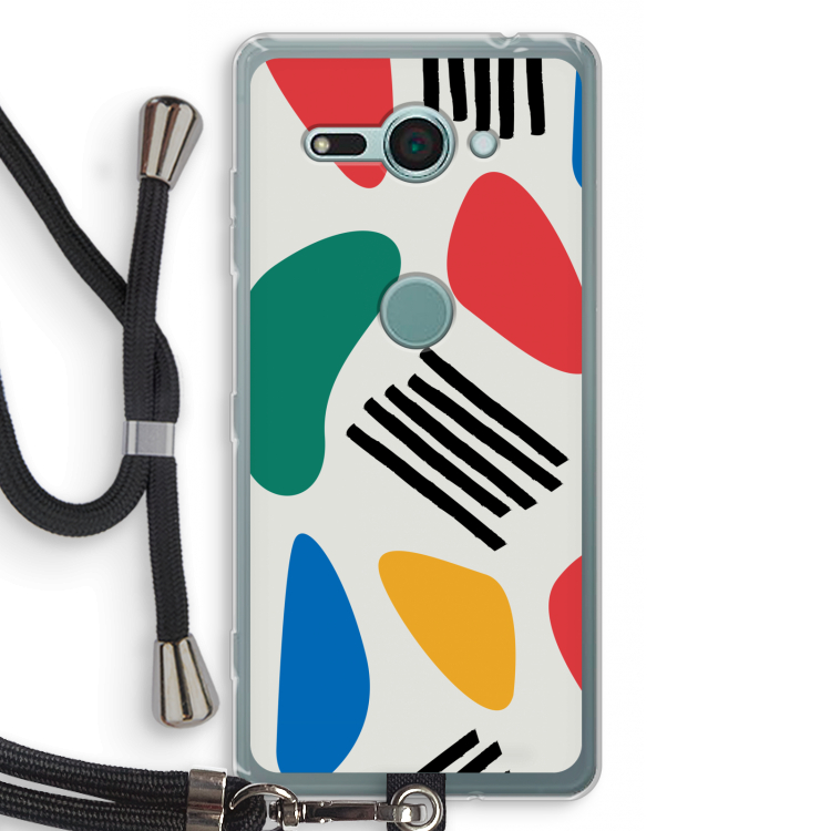 Illustratieve pop 1: Sony Xperia XZ2 Compact Transparant Hoesje met koord