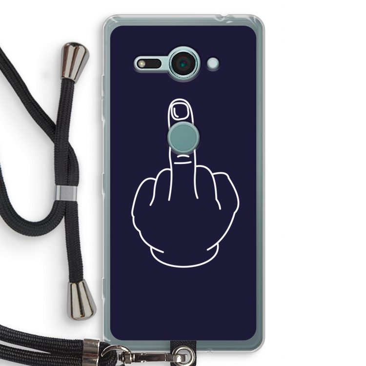 F**k U: Sony Xperia XZ2 Compact Transparant Hoesje met koord