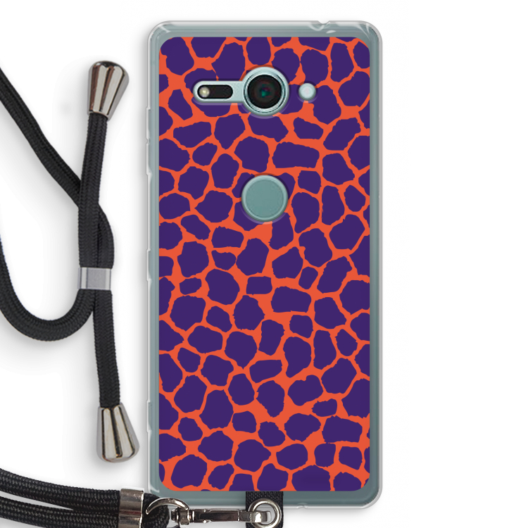 Purple Giraffe: Sony Xperia XZ2 Compact Transparant Hoesje met koord