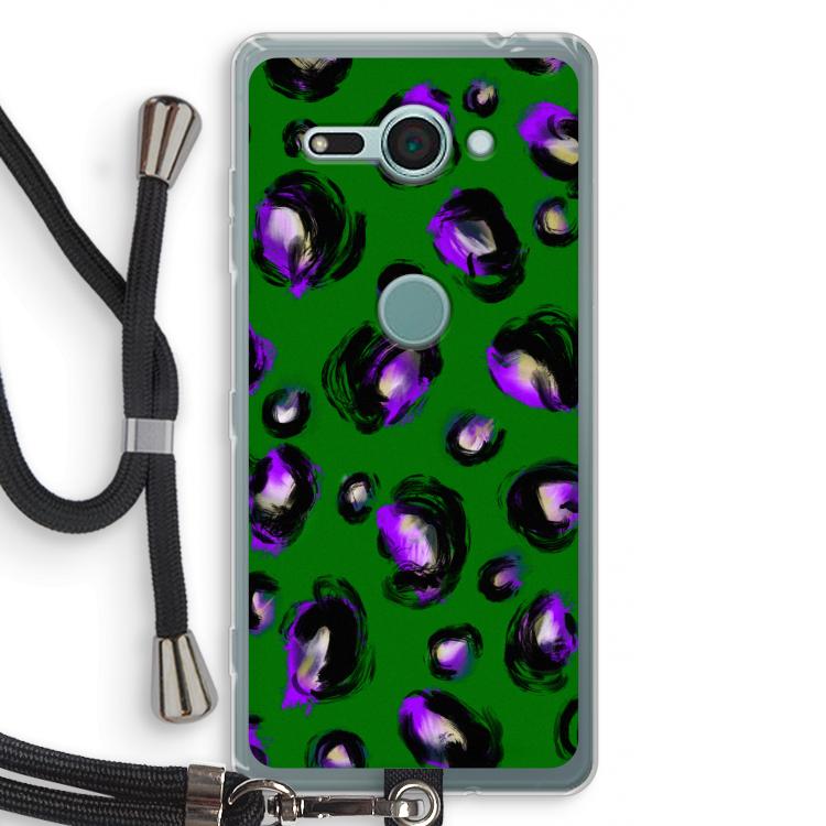 Green Cheetah: Sony Xperia XZ2 Compact Transparant Hoesje met koord