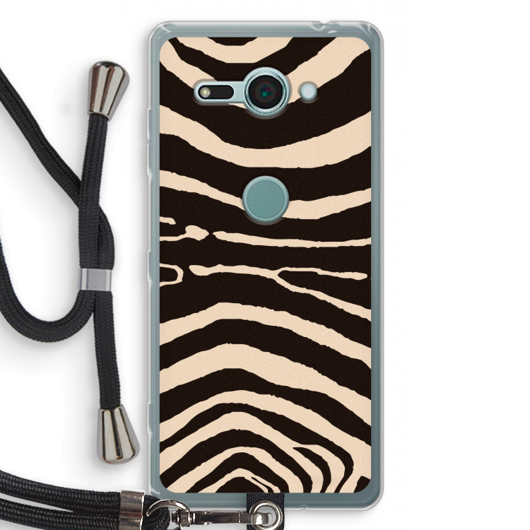 Arizona Zebra: Sony Xperia XZ2 Compact Transparant Hoesje met koord