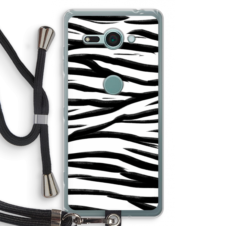 Zebra pattern: Sony Xperia XZ2 Compact Transparant Hoesje met koord
