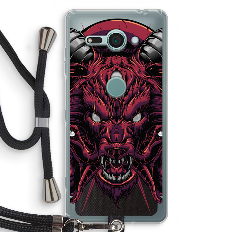 Hell Hound and Serpents: Sony Xperia XZ2 Compact Transparant Hoesje met koord