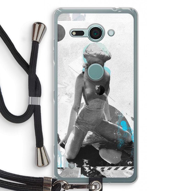 I will not feel a thing: Sony Xperia XZ2 Compact Transparant Hoesje met koord