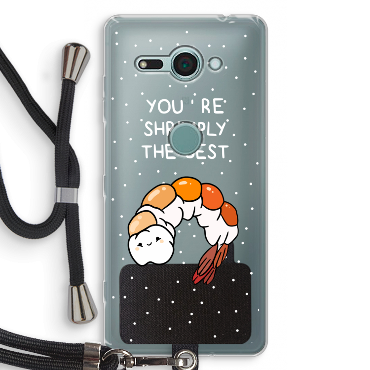 You're Shrimply The Best: Sony Xperia XZ2 Compact Transparant Hoesje met koord