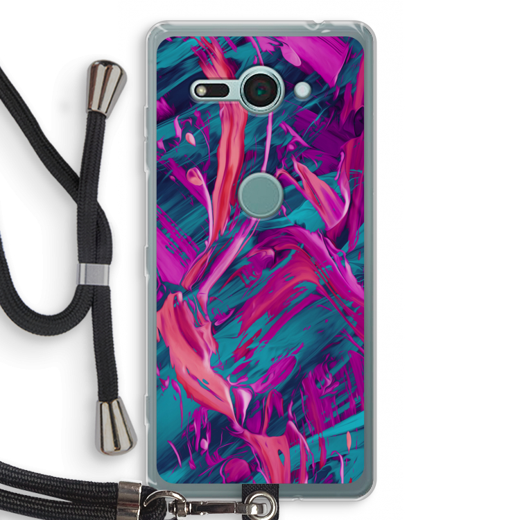 Pink Clouds: Sony Xperia XZ2 Compact Transparant Hoesje met koord