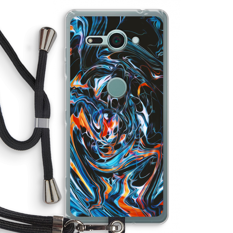 Black Unicorn: Sony Xperia XZ2 Compact Transparant Hoesje met koord