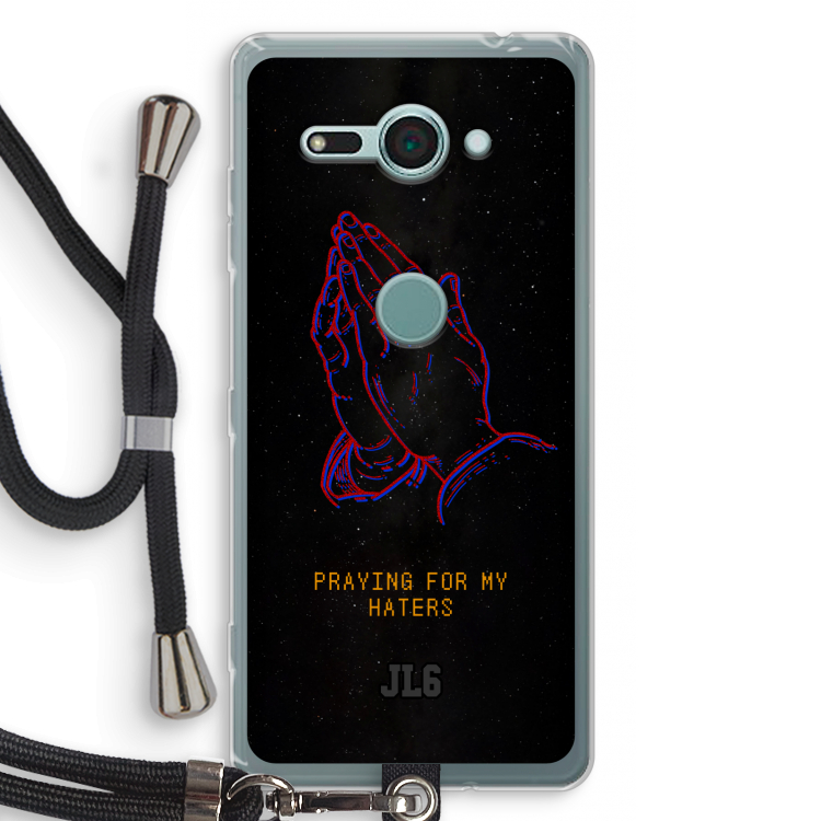 Praying For My Haters: Sony Xperia XZ2 Compact Transparant Hoesje met koord