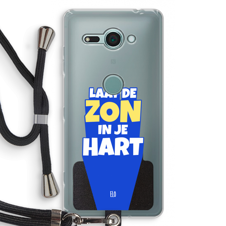 Laat de zon in je hart: Sony Xperia XZ2 Compact Transparant Hoesje met koord