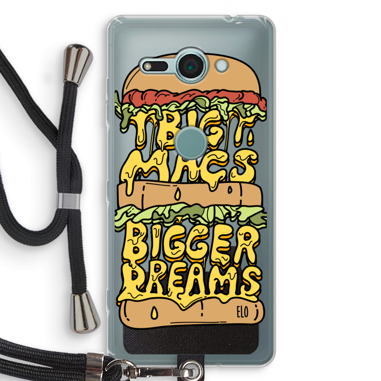 Big Macs Bigger Dreams: Sony Xperia XZ2 Compact Transparant Hoesje met koord
