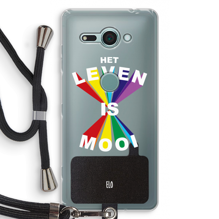 Het Leven Is Mooi: Sony Xperia XZ2 Compact Transparant Hoesje met koord