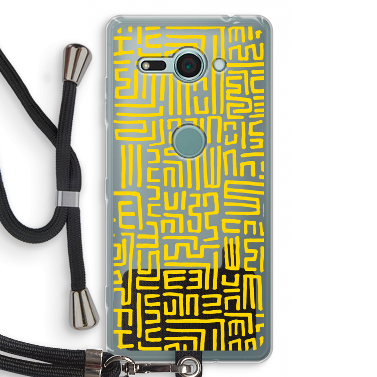 Majorelle Blue Print: Sony Xperia XZ2 Compact Transparant Hoesje met koord