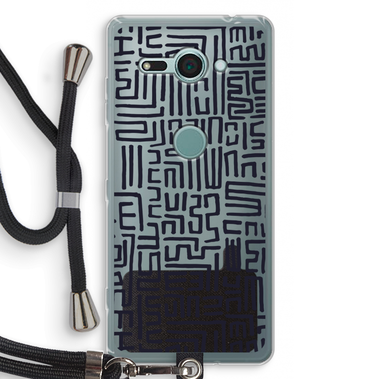 Moroccan Print: Sony Xperia XZ2 Compact Transparant Hoesje met koord