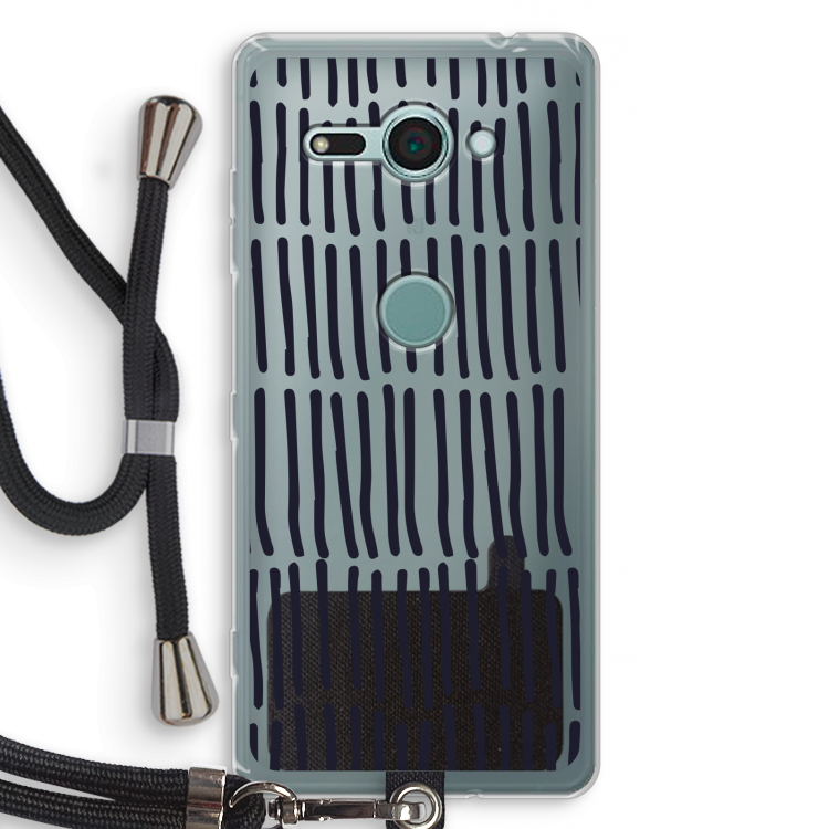 Moroccan stripes: Sony Xperia XZ2 Compact Transparant Hoesje met koord