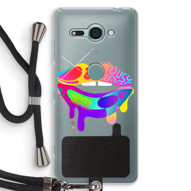 Lip Palette: Sony Xperia XZ2 Compact Transparant Hoesje met koord