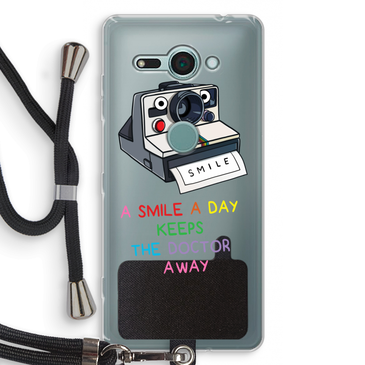 Smile: Sony Xperia XZ2 Compact Transparant Hoesje met koord