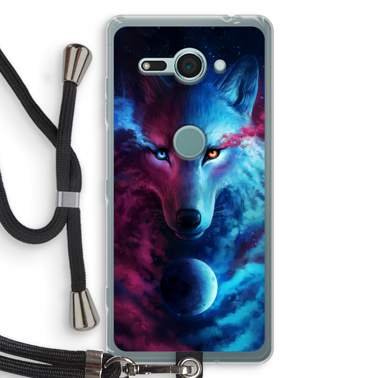 Where Light And Dark Meet: Sony Xperia XZ2 Compact Transparant Hoesje met koord