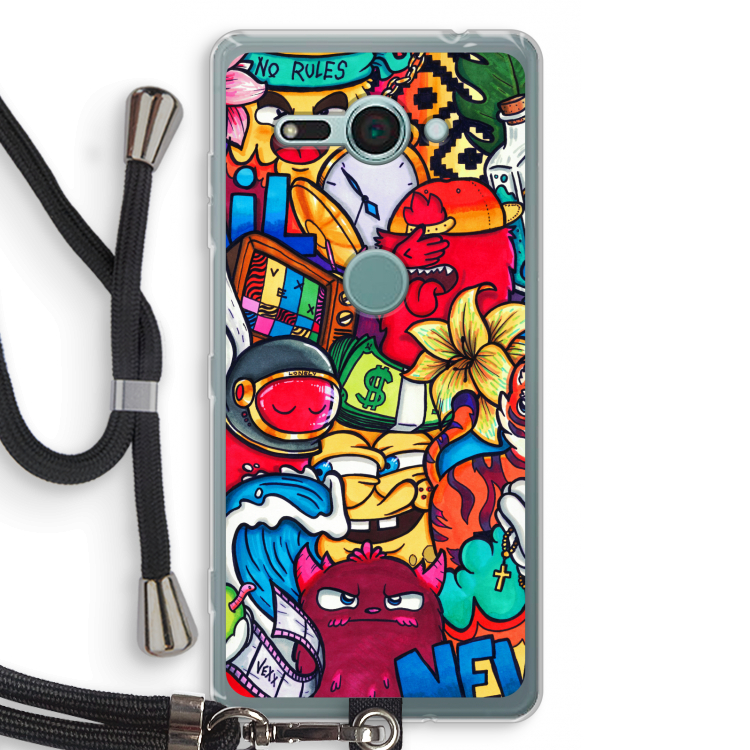 No Rules: Sony Xperia XZ2 Compact Transparant Hoesje met koord