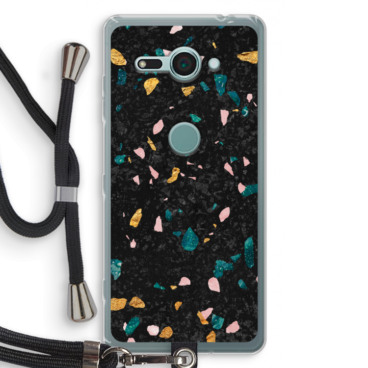 Terrazzo N°10: Sony Xperia XZ2 Compact Transparant Hoesje met koord